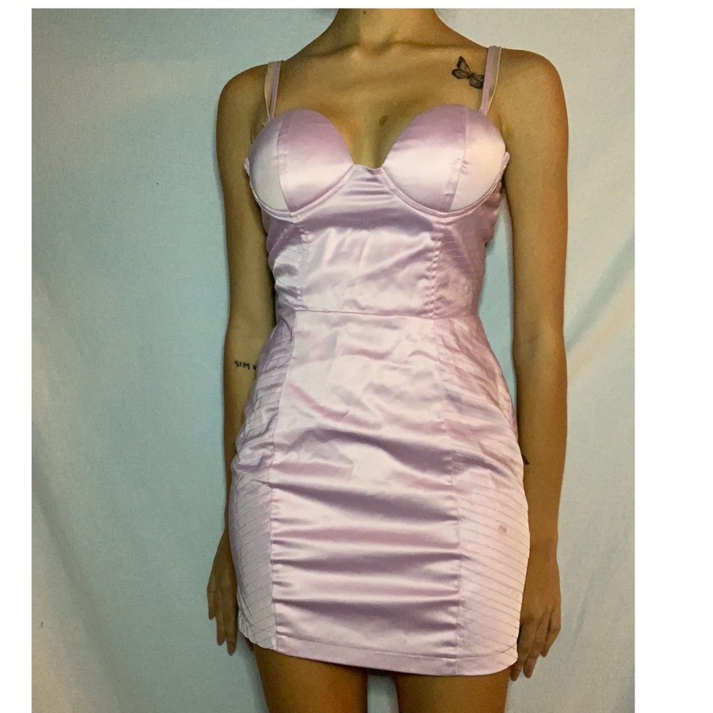 lavender mini dress